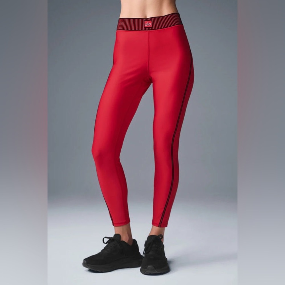 Alo Yoga Airlift High-Waist 7/8 Line Up Legging Bold Red S